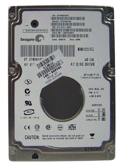 A-1065-524-A - 40GB Hard Disk Drive (h, 40)